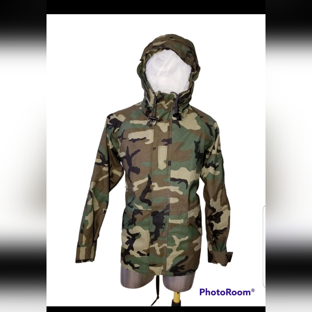 Ecwcs Parka Cold Weather Camouflage Hooded Military Army Jacket Men Sz Lrg Reg